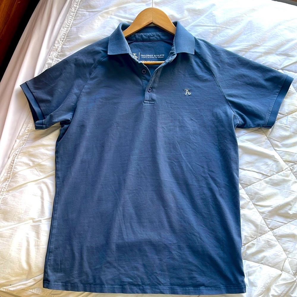 Tailored Athlete Stretch Polo BLUE